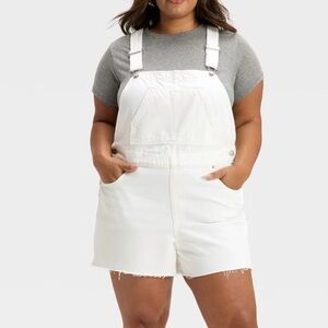 Universal Thread- White Denim Overalls Size 14